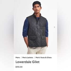 Barbour NWT Lowerdale Gilet men’s vest size XXL..Navy blue